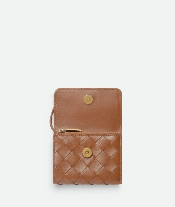 Bottega Veneta Andiamo Tri-Fold Zip Wallet>Women Small Wallets