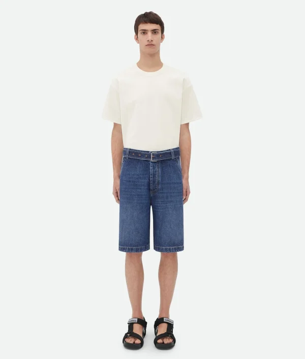 Bottega Veneta Belted Denim Shorts> Denim | Trousers And Shorts