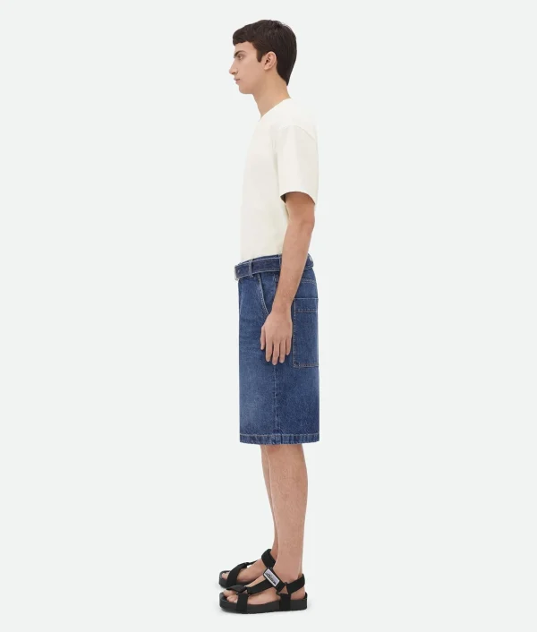 Bottega Veneta Belted Denim Shorts> Denim | Trousers And Shorts