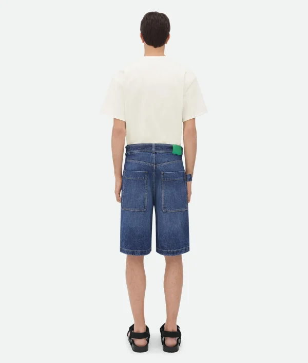 Bottega Veneta Belted Denim Shorts> Denim | Trousers And Shorts