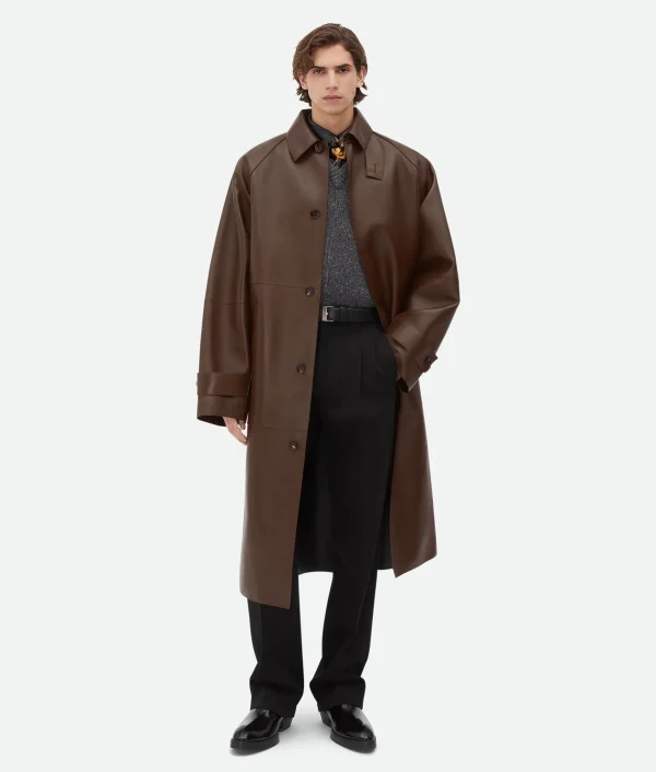 Bottega Veneta Bonded Leather Trench Coat> Leather | Coats