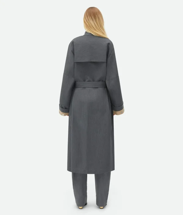 Bottega Veneta Bonded Wool And Cotton Parka>Women Coats