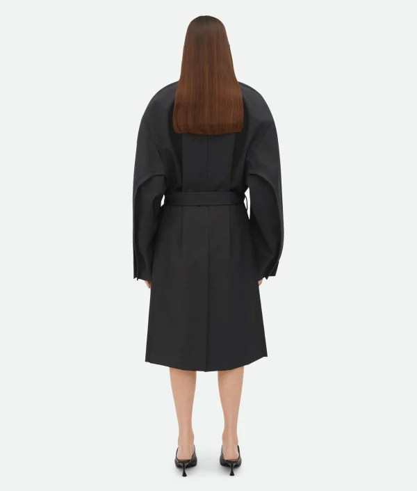 Bottega Veneta Bonded Wool Cotton Coat>Women Coats