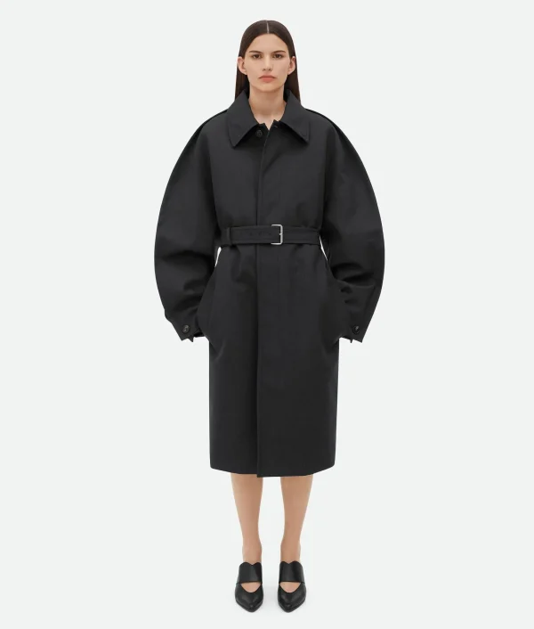 Bottega Veneta Bonded Wool Cotton Coat>Women Coats