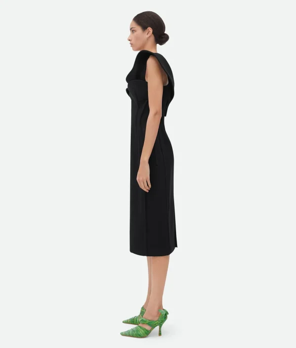Bottega Veneta Bonded Wool Tricotine Bustier Dress>Women Dresses