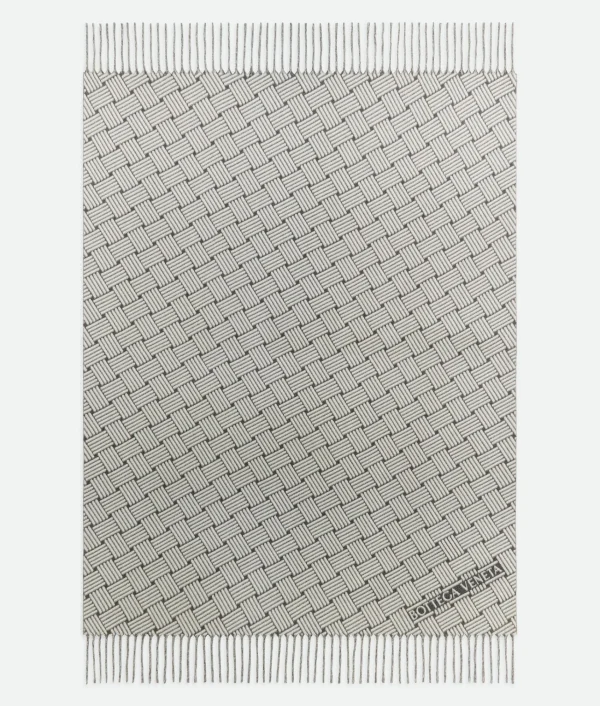 Bottega Veneta Cashmere Blanket With Intreccio Motif> Blankets