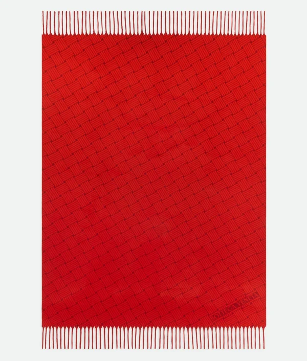 Bottega Veneta Cashmere Blanket With Intreccio Motif> Blankets