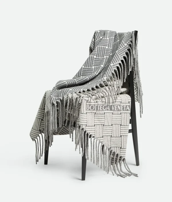 Bottega Veneta Cashmere Blanket With Intreccio Motif> Blankets