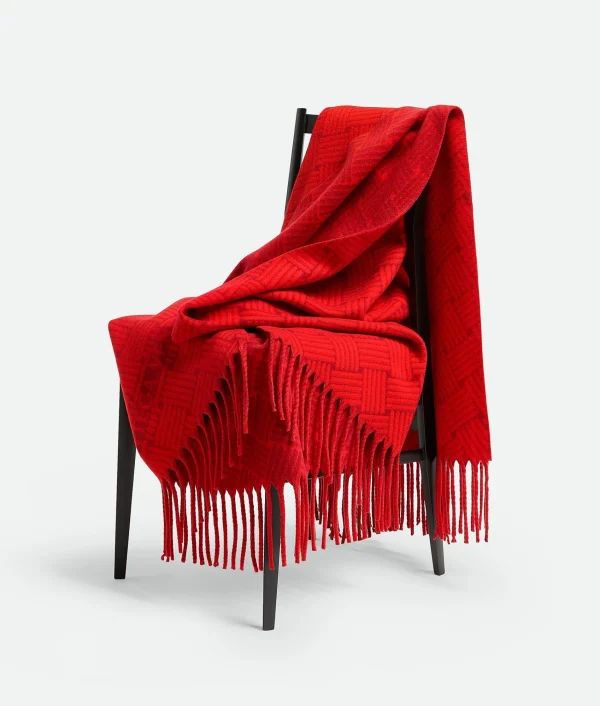 Bottega Veneta Cashmere Blanket With Intreccio Motif> Blankets