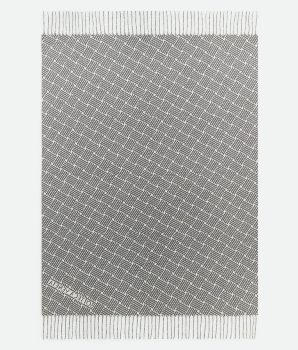 Bottega Veneta Cashmere Blanket With Intreccio Motif> Blankets