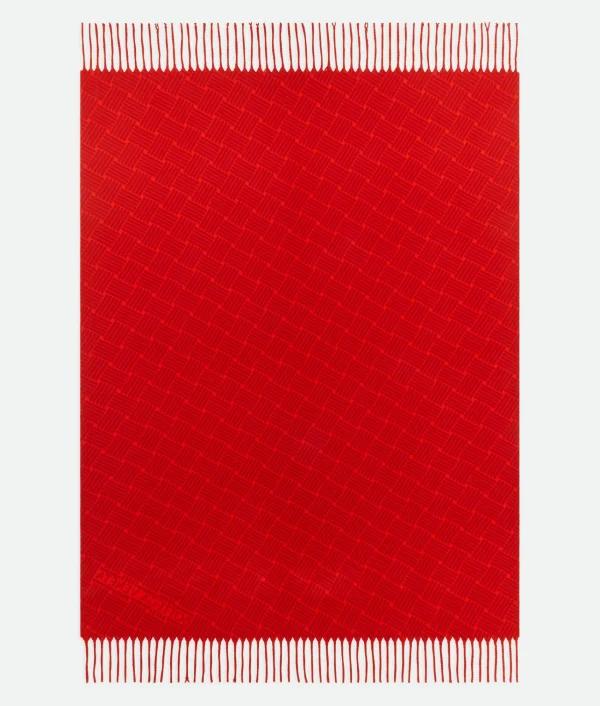 Bottega Veneta Cashmere Blanket With Intreccio Motif> Blankets