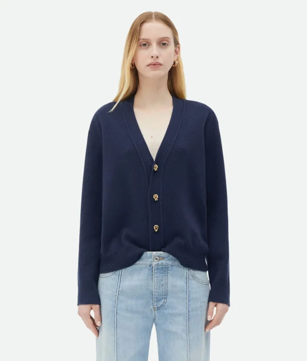 Bottega Veneta Cashmere Cardigan With Knot Buttons>Women Knitwear