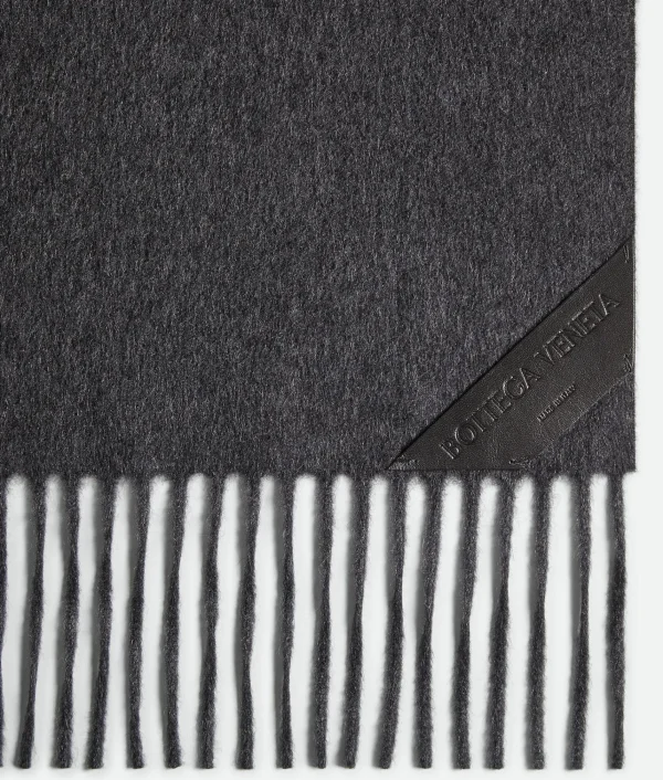 Bottega Veneta Cashmere Scarf With Leather Patch>Women Scarves And Ties | Scarves