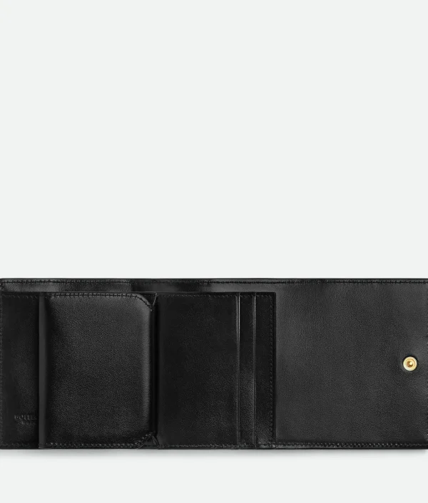 Bottega Veneta Cassette Tri-Fold With Origami Coin Purse>Women Small Wallets