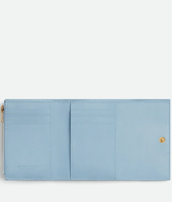 Bottega Veneta Cassette Tri-Fold Zip Wallet>Women Small Wallets
