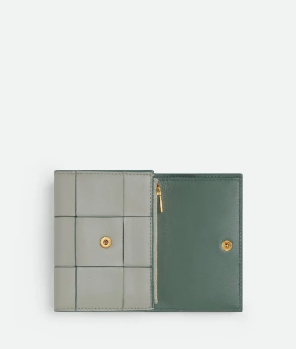Bottega Veneta Cassette Tri-Fold Zip Wallet>Women Small Wallets