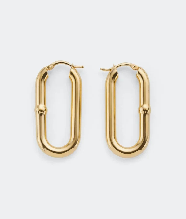 Bottega Veneta Chain Hoop Earrings>Women Earrings