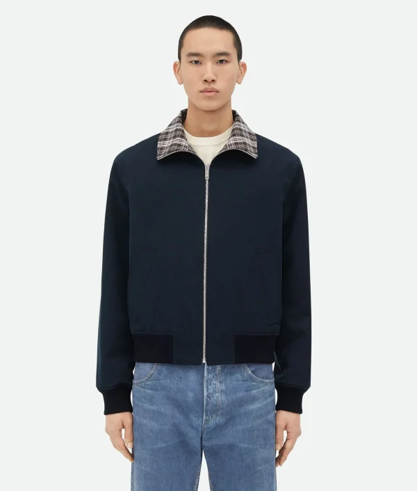 Bottega Veneta Checked Cotton Blouson> Jackets