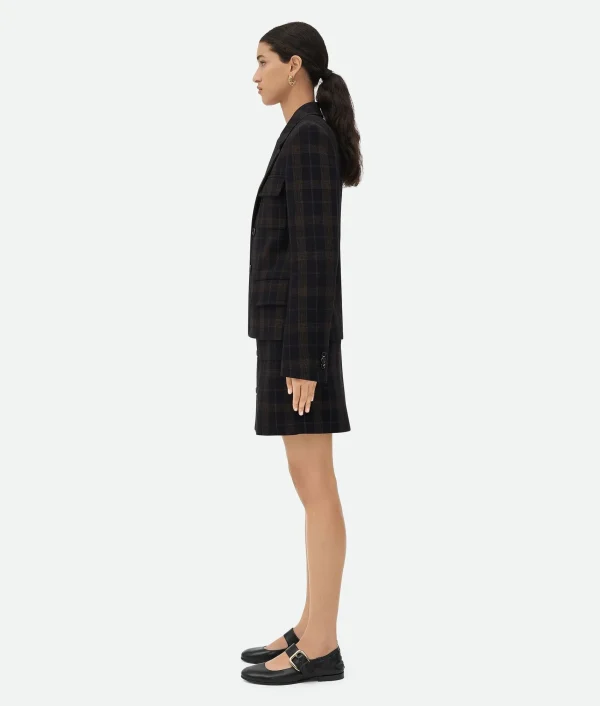 Bottega Veneta Checked Cotton Mouline Jacket>Women Jackets
