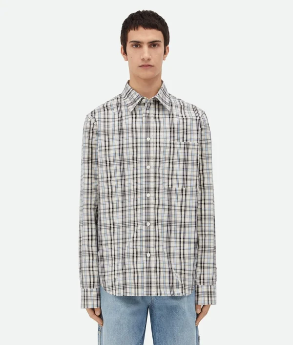 Bottega Veneta Checked Cotton Shirt> Shirts