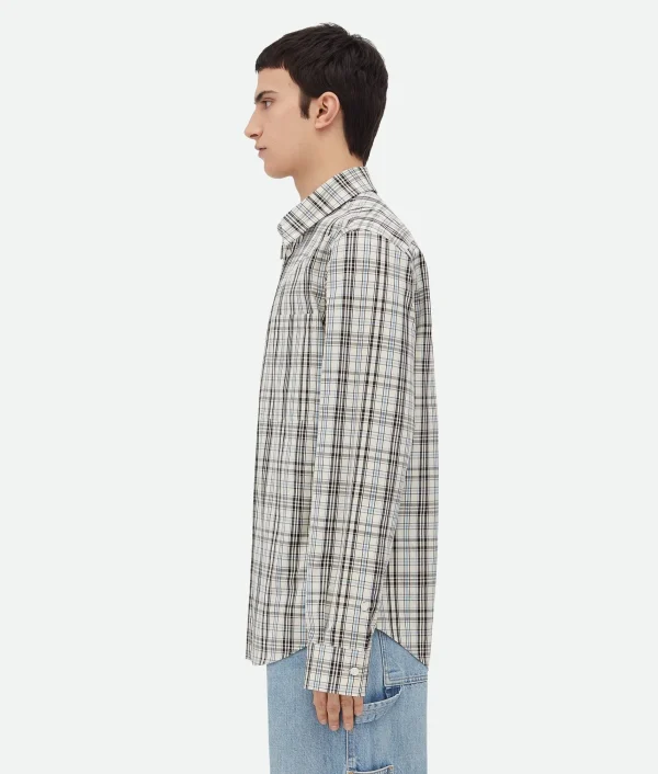 Bottega Veneta Checked Cotton Shirt> Shirts