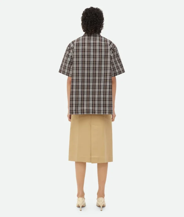 Bottega Veneta Checked Cotton Shirt>Women Shirts