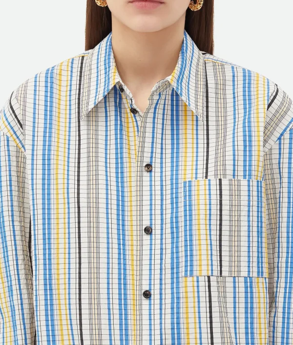 Bottega Veneta Checked Cotton Shirt>Women Shirts