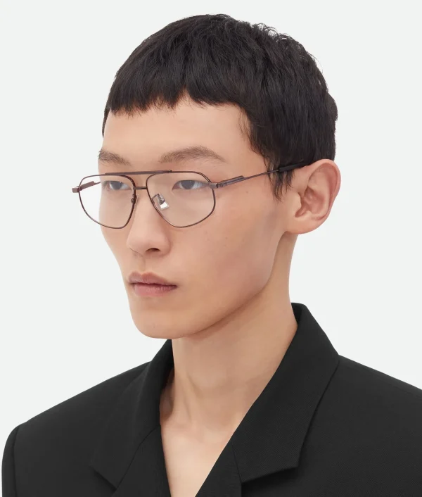 Bottega Veneta Classic Metal Aviator Eyeglasses>Women Opticals | Opticals