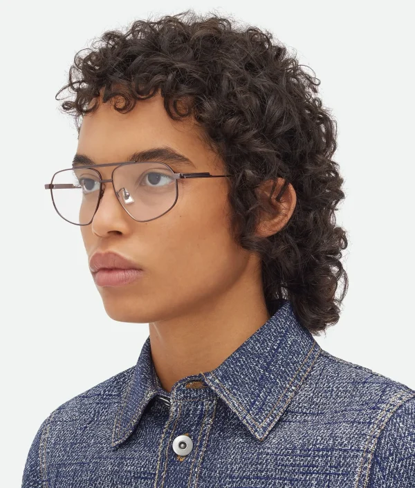 Bottega Veneta Classic Metal Aviator Eyeglasses>Women Opticals | Opticals