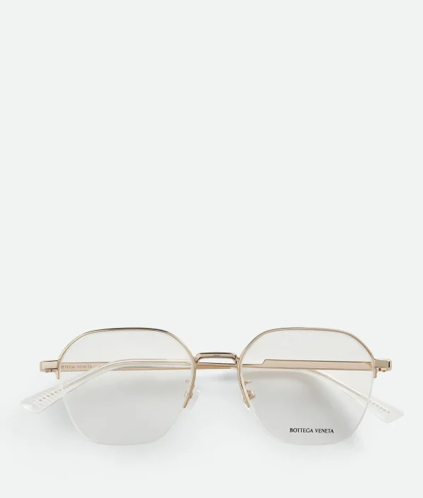 Bottega Veneta Classic Metal Semi Rimless Panthos Eyeglasses>Women Opticals | Opticals
