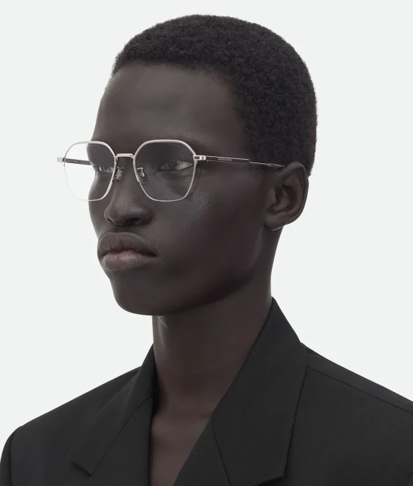 Bottega Veneta Classic Metal Semi Rimless Panthos Eyeglasses>Women Opticals | Opticals