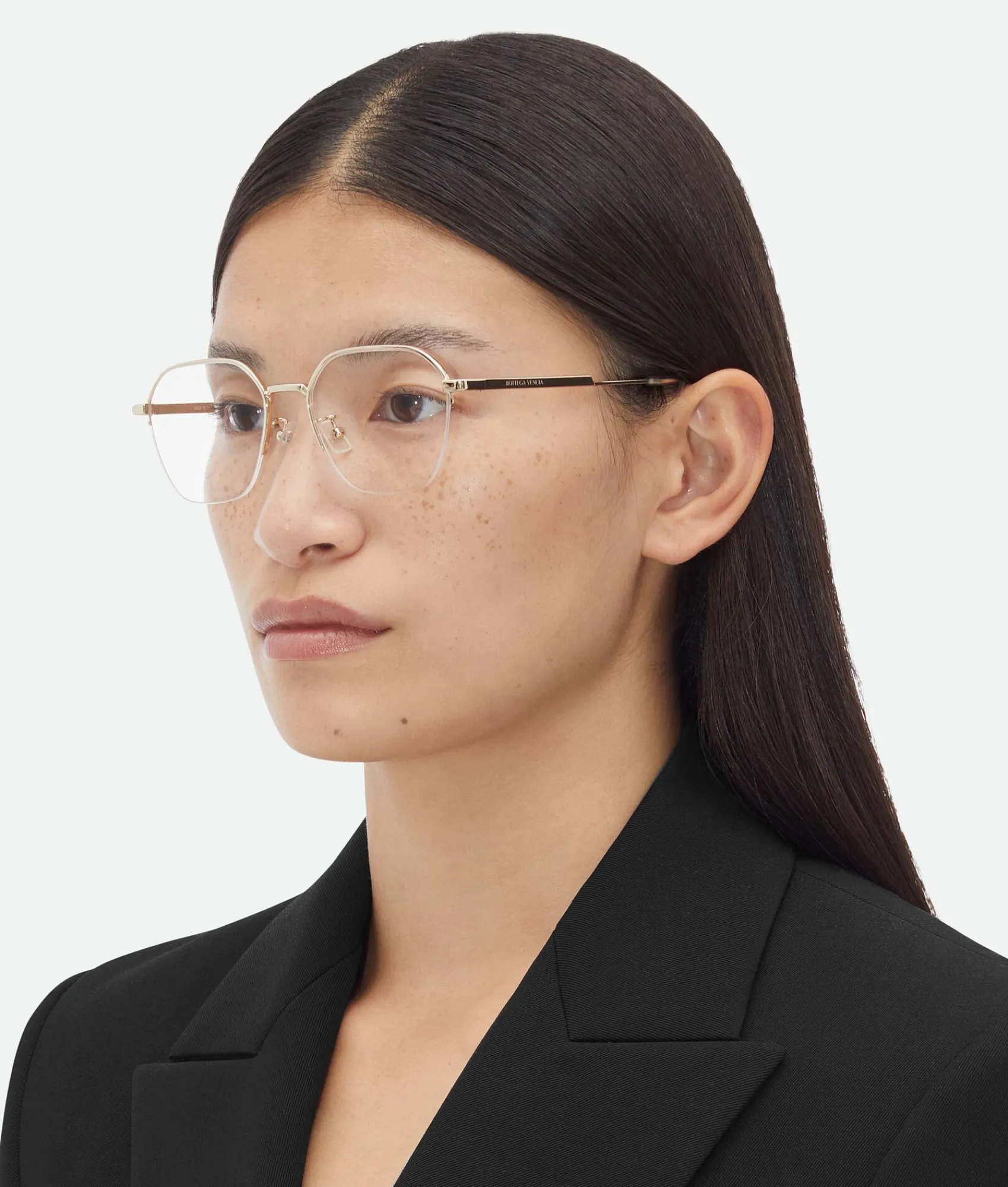 classic_metal_semi_rimles_1.webp Bottega Veneta Classic Metal Semi Rimless Panthos Eyeglasses>Women Opticals | Opticals