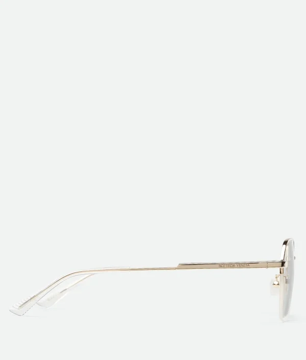 Bottega Veneta Classic Metal Semi Rimless Panthos Eyeglasses>Women Opticals | Opticals
