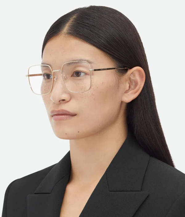 Bottega Veneta Classic Metal Square Eyeglasses>Women Opticals | Opticals