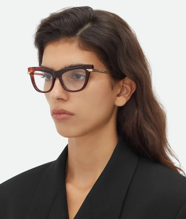 Bottega Veneta Classic Recycled Acetate Cat Eye Eyeglasses>Women Opticals
