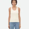 Bottega Veneta Compact Cotton Rib Jersey Tank Top>Women Tops And T-Shirts