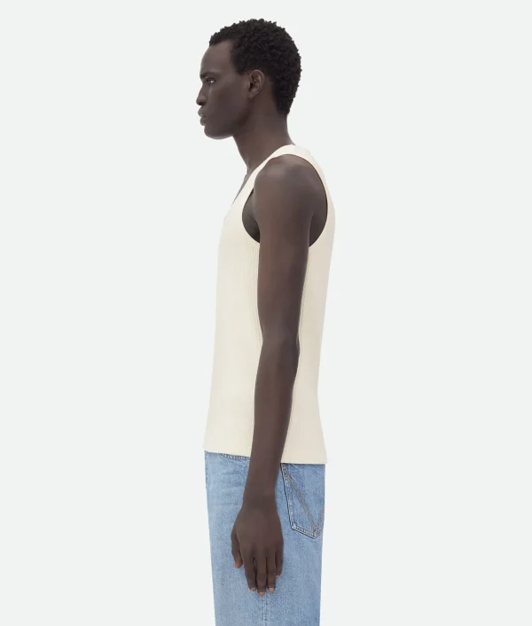 Bottega Veneta Compact Cotton Rib Jersey Tank Top> T-Shirts