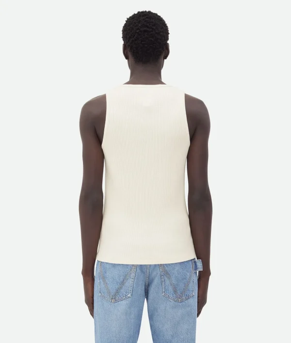 Bottega Veneta Compact Cotton Rib Jersey Tank Top> T-Shirts