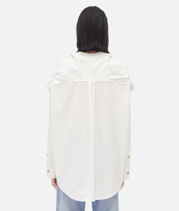 Bottega Veneta Compact Cotton Shirt With Knots>Women Shirts