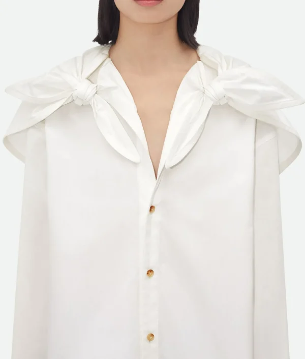 Bottega Veneta Compact Cotton Shirt With Knots>Women Shirts