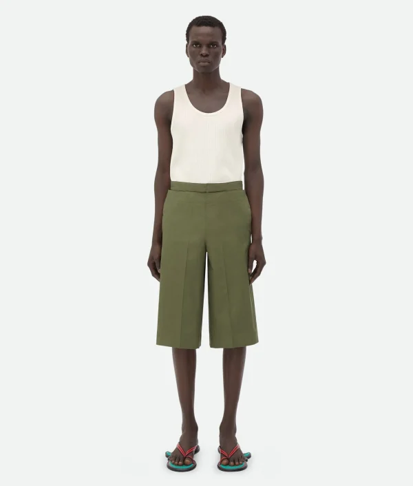 Bottega Veneta Compact Cotton Shorts> Trousers And Shorts