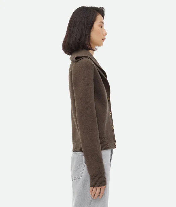 Bottega Veneta Compact Wool Cardigan>Women Knitwear