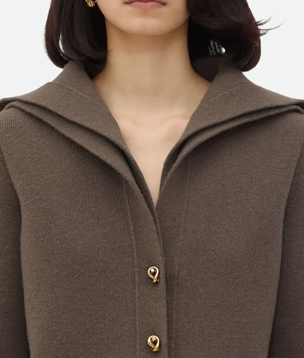 Bottega Veneta Compact Wool Cardigan>Women Knitwear