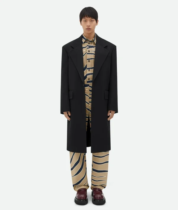 Bottega Veneta Compact Wool Coat> Coats