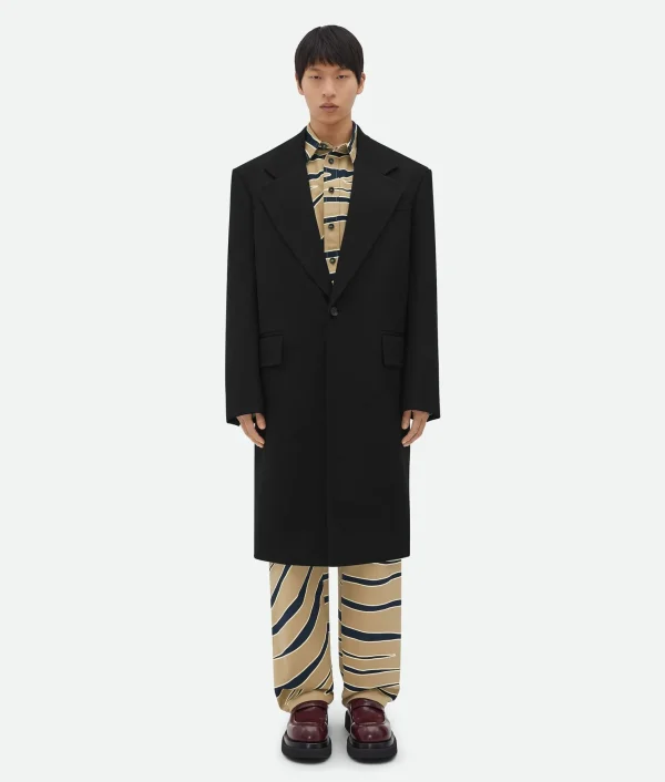 Bottega Veneta Compact Wool Coat> Coats