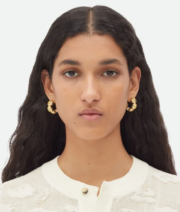Bottega Veneta Concave Hoop Earrings>Women Earrings