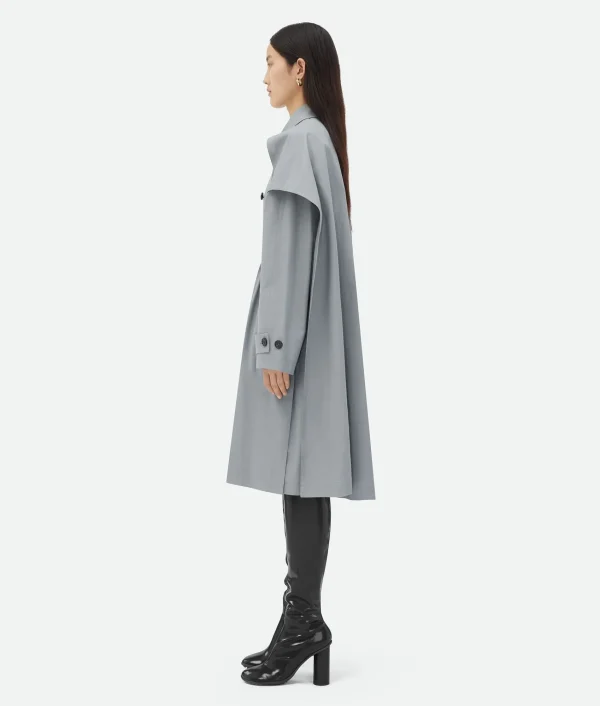 Bottega Veneta Cotton Cape Trench>Women Coats