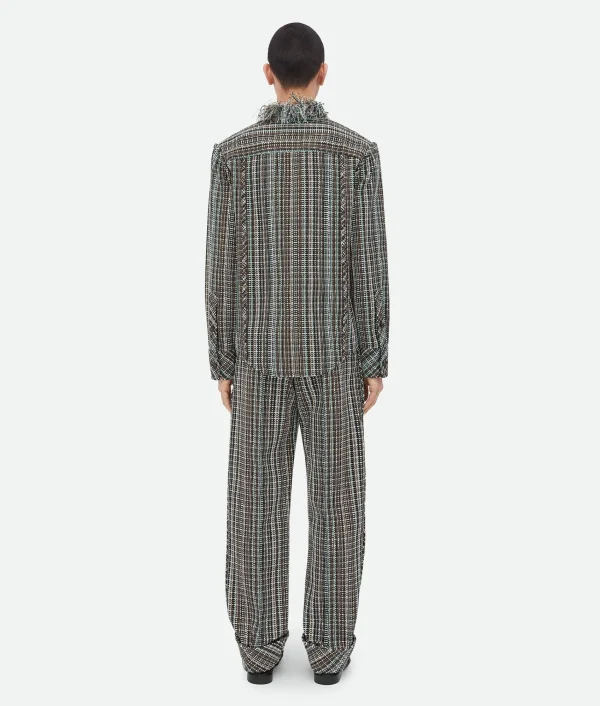 Bottega Veneta Cotton Check Jacket With Fringes> Jackets