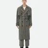 Bottega Veneta Cotton Check Trench Coat> Coats