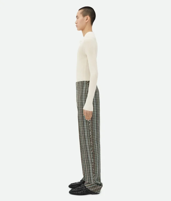 Bottega Veneta Cotton Check Trousers> Trousers And Shorts